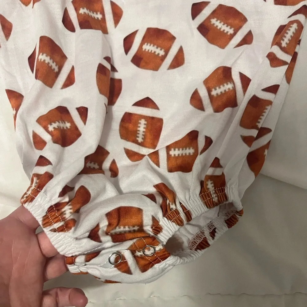 Football Bubble Romper T-Shirt Polyester Onesie Etsy Baby